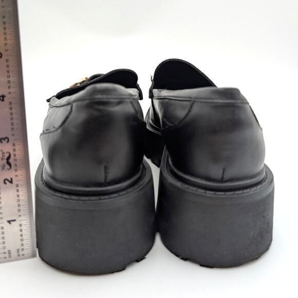 Aldo Oneameth Platform Lug Sole Loafers Women's Round Toe Black Size US8.5 EU39 - Picture 4 of 16